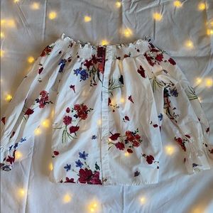 White floral blouse